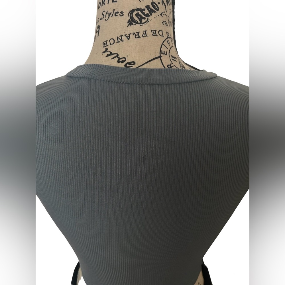 NWT Ribbed Crop Too Slate Blue - Picture 6 of 6